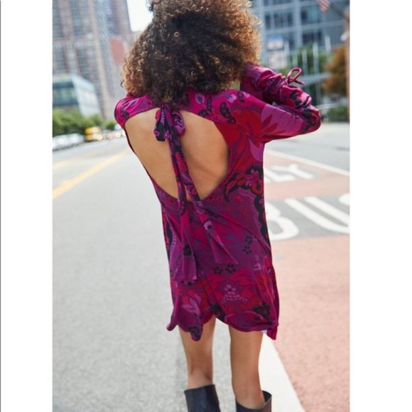 Free People Dresses & Skirts - Free People High Neck Open Back Mod Mini Dress